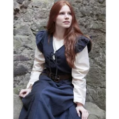 Burgschneider Dress Agga, Blue -Medieval Clothing Sales Store dress agga blue 2