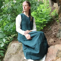 Leonardo Carbone Dress Alice, Green -Medieval Clothing Sales Store dress alice green 2