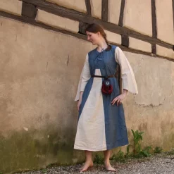 Leonardo Carbone Dress Belle, Light Blue-cream 9 Leonardo Carbone Dress Belle, Light Blue-cream -Medieval Clothing Sales Store dress belle light blue cream 3