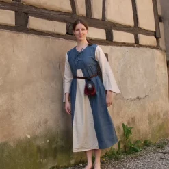 Leonardo Carbone Dress Belle, Light Blue-cream 10 Leonardo Carbone Dress Belle, Light Blue-cream -Medieval Clothing Sales Store dress belle light blue cream 4