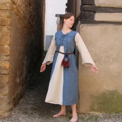 Leonardo Carbone Dress Belle, Light Blue-cream 11 Leonardo Carbone Dress Belle, Light Blue-cream -Medieval Clothing Sales Store dress belle light blue cream 5