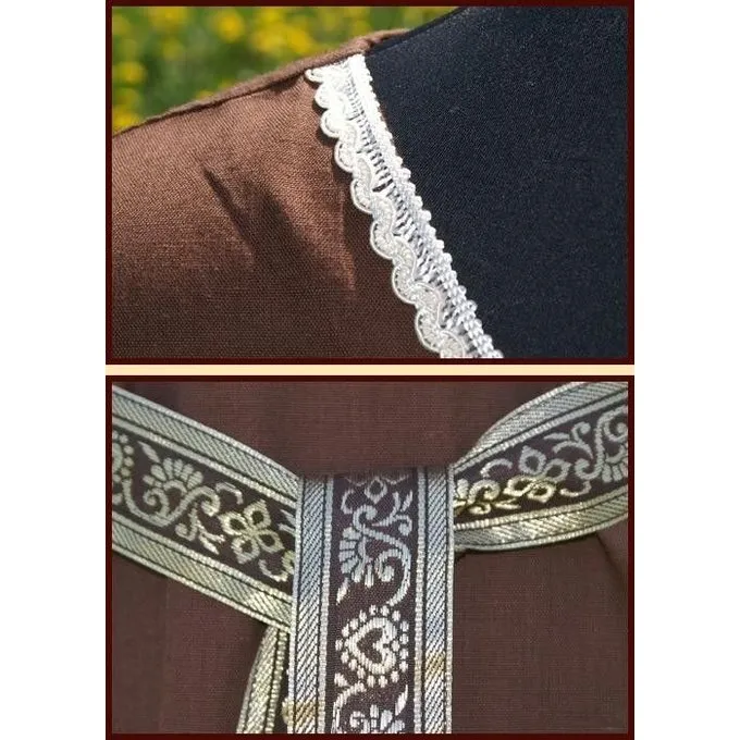 Dress Clara (brown-white) 2 Dress Clara (brown-white) - Image 2