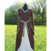 Dress Clara (brown-white)