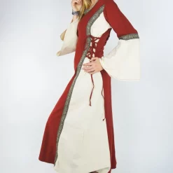 Leonardo Carbone Dress Cleena Cream-red