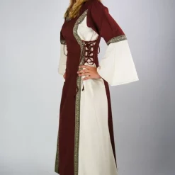 Leonardo Carbone Dress Cleena Cream-red -Medieval Clothing Sales Store dress cleena cream red 5