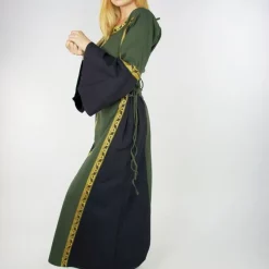 Leonardo Carbone Dress Cleena Green-black -Medieval Clothing Sales Store dress cleena green black 2