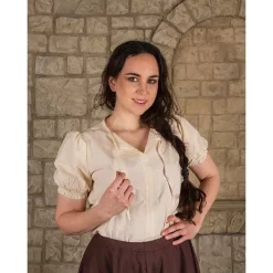 Mytholon Elisa Pirate Blouse, Cream -Medieval Clothing Sales Store elisa pirate blouse cream 2