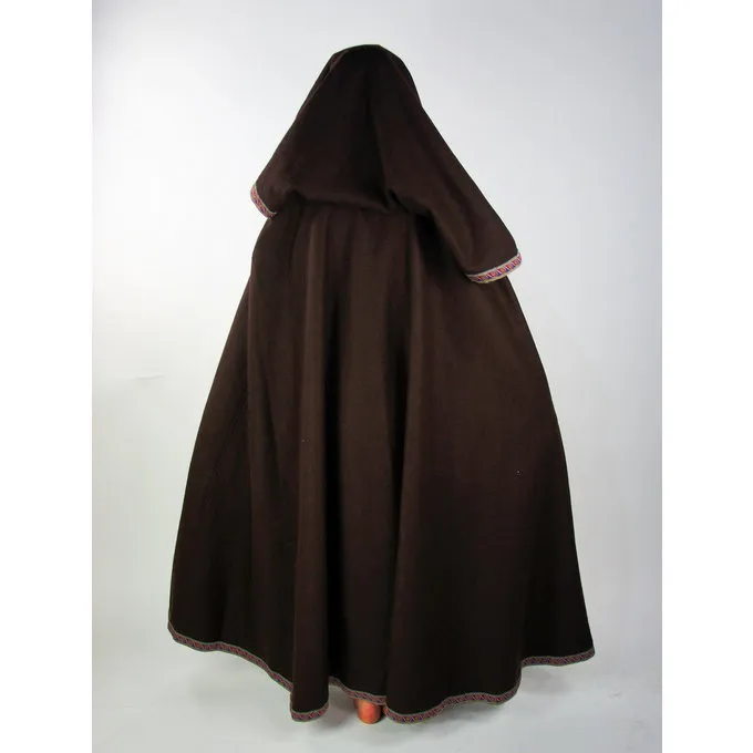Leonardo Carbone Embroidered Cloak Lyra, Brown 2 Leonardo Carbone Embroidered Cloak Lyra, Brown - Image 2
