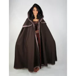 Leonardo Carbone Embroidered Cloak Lyra, Brown