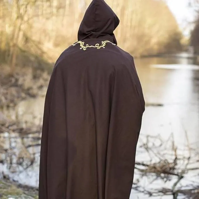 Epic Armoury Embroidered Cloak Terra, Brown 2 Epic Armoury Embroidered Cloak Terra, Brown - Image 2