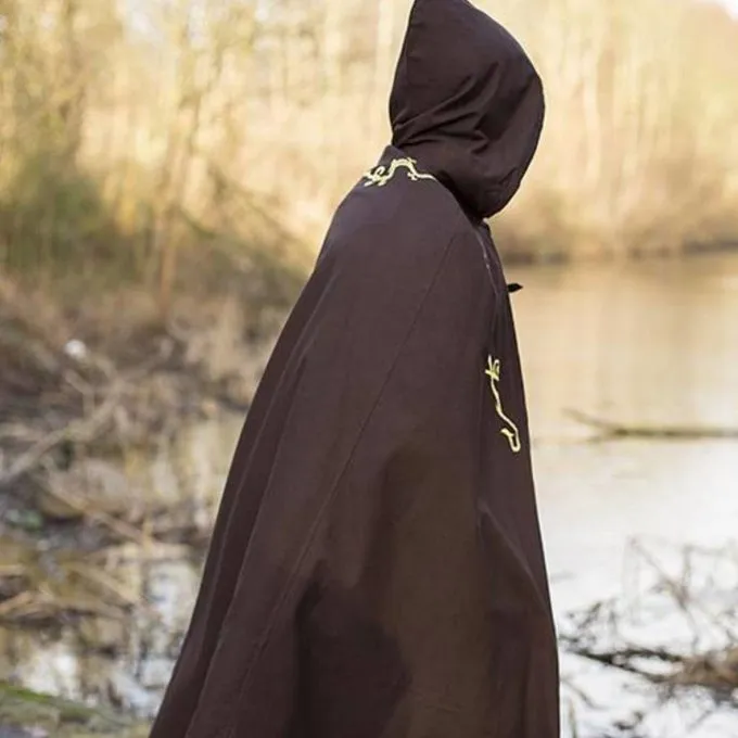 Epic Armoury Embroidered Cloak Terra, Brown 4 Epic Armoury Embroidered Cloak Terra, Brown - Image 4