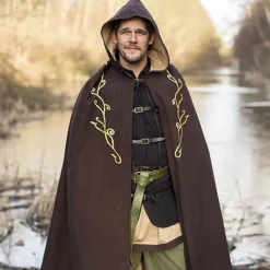 Epic Armoury Embroidered Cloak Terra, Brown 10 Epic Armoury Embroidered Cloak Terra, Brown -Medieval Clothing Sales Store embroidered cloak terra brown 4