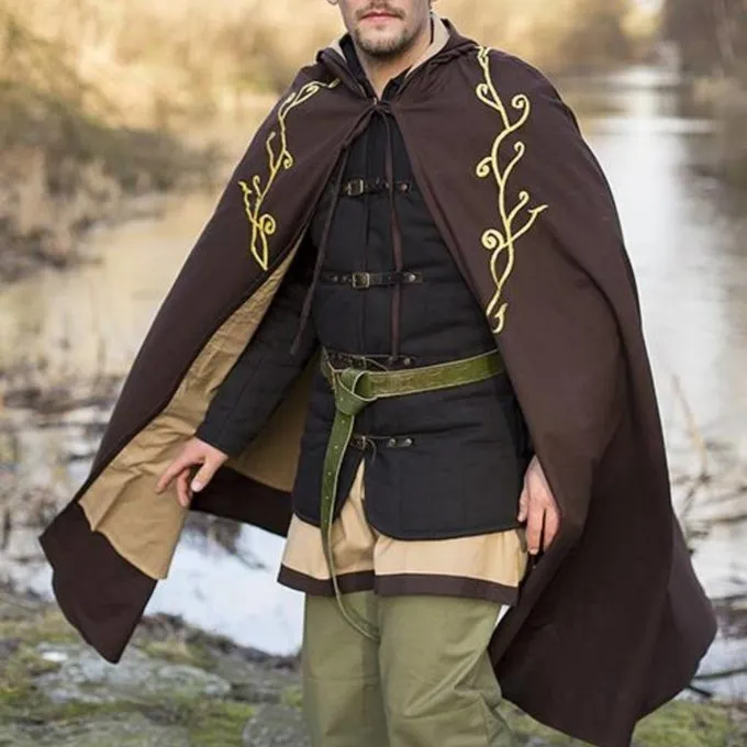 Epic Armoury Embroidered Cloak Terra, Brown 6 Epic Armoury Embroidered Cloak Terra, Brown - Image 6