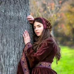 Leonardo Carbone Embroidered Hairnet -Medieval Clothing Sales Store embroidered hairnet 4