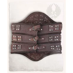 Mytholon Evandra Leather Corset, Brown -Medieval Clothing Sales Store evandra leather corset brown 3