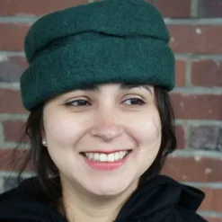 Leonardo Carbone Felt Hat, Green -Medieval Clothing Sales Store felt hat green 3