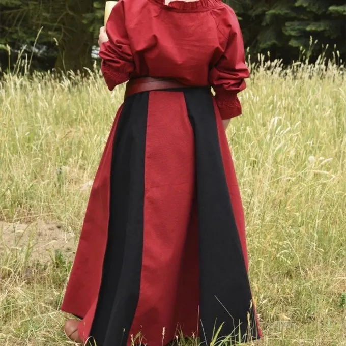 Girl Skirt Loreena, Black-red 3 Girl Skirt Loreena, Black-red - Image 3