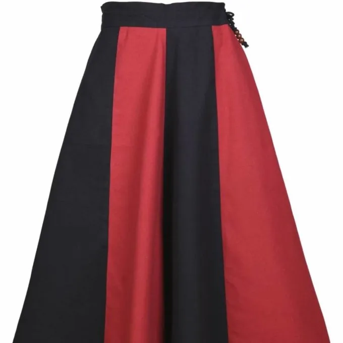 Girl Skirt Loreena, Black-red 4 Girl Skirt Loreena, Black-red - Image 4