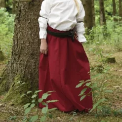Girl Skirt Loreena, Red -Medieval Clothing Sales Store girl skirt loreena red 1