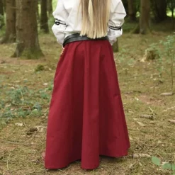 Girl Skirt Loreena, Red -Medieval Clothing Sales Store girl skirt loreena red 2