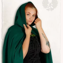 Mytholon Gora Wool Cloak, Green -Medieval Clothing Sales Store gora wool cloak green 4