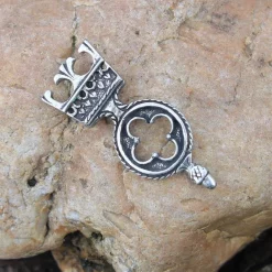 Gothic Belt End 3 Cm, Silvered -Medieval Clothing Sales Store gothic belt end 3 cm silvered 4