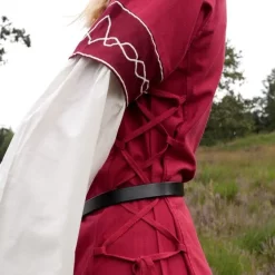 Gothic Dress Fiona, Red-natural -Medieval Clothing Sales Store gothic dress fiona red natural 4