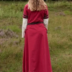 Gothic Dress Fiona, Red-natural -Medieval Clothing Sales Store gothic dress fiona red natural 5