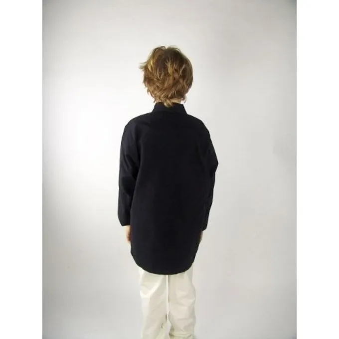 Leonardo Carbone Handwoven Shirt For Boys Black 2 Leonardo Carbone Handwoven Shirt For Boys Black - Image 2