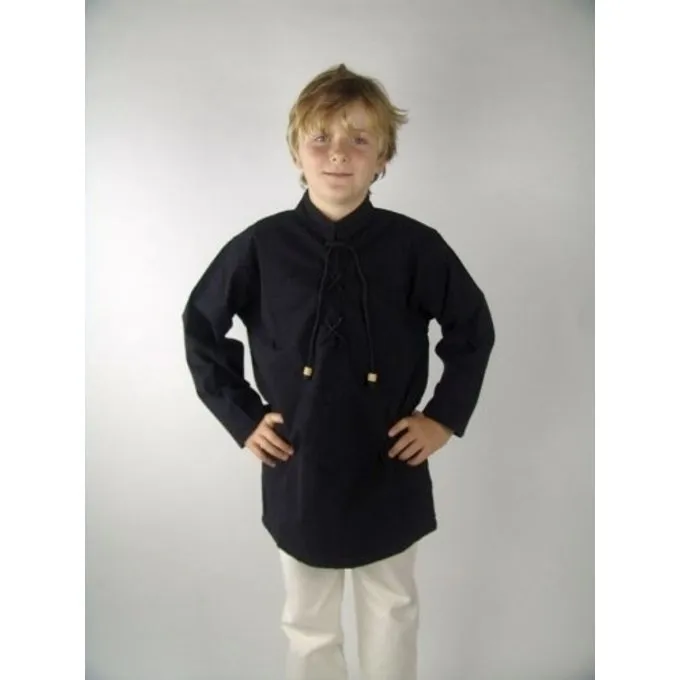 Leonardo Carbone Handwoven Shirt For Boys Black 1 Leonardo Carbone Handwoven Shirt For Boys Black