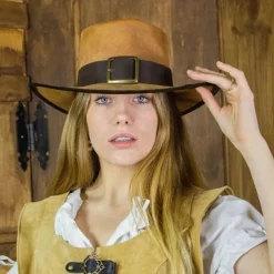 Rawblade Hat Solomon Kane, Light Brown -Medieval Clothing Sales Store hat solomon kane light brown 2