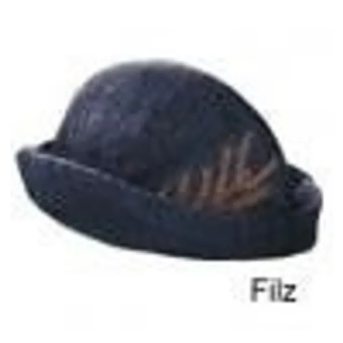 Leonardo Carbone Hat With Feather, Blue 2 Leonardo Carbone Hat With Feather, Blue - Image 2