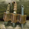 Epic Armoury Holder For LARP Throwing Knives Brown, Incl. 3 Knives