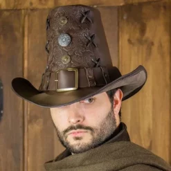 Rawblade Johann Witch Hunter Hat, Deluxe, Brown -Medieval Clothing Sales Store johann witch hunter hat deluxe brown 2