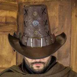 Rawblade Johann Witch Hunter Hat, Deluxe, Brown -Medieval Clothing Sales Store johann witch hunter hat deluxe brown 4