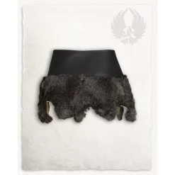 Mytholon Karya Fur Skirt, Black -Medieval Clothing Sales Store karya fur skirt black 2