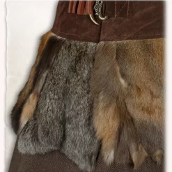 Mytholon Karya Fur Skirt With Dragon, Brown -Medieval Clothing Sales Store karya fur skirt with dragon brown 3