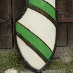 Epic Armoury Knight Shield, Green/White, LARP Shield