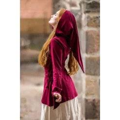 Leonardo Carbone Ladies Tunic Lea Red -Medieval Clothing Sales Store ladies tunic lea red 4