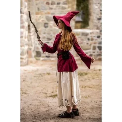 Leonardo Carbone Ladies Tunic Lea Red -Medieval Clothing Sales Store ladies tunic lea red 5