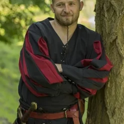 Epic Armoury Landsknecht Shirt, Black/red 11 Epic Armoury Landsknecht Shirt, Black/red -Medieval Clothing Sales Store landsknecht shirt black red 5