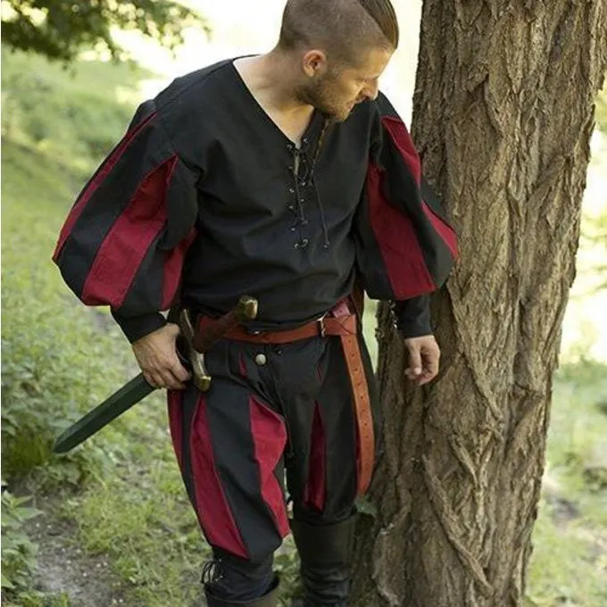 Epic Armoury Landsknecht Shirt, Black/red 1 Epic Armoury Landsknecht Shirt, Black/red