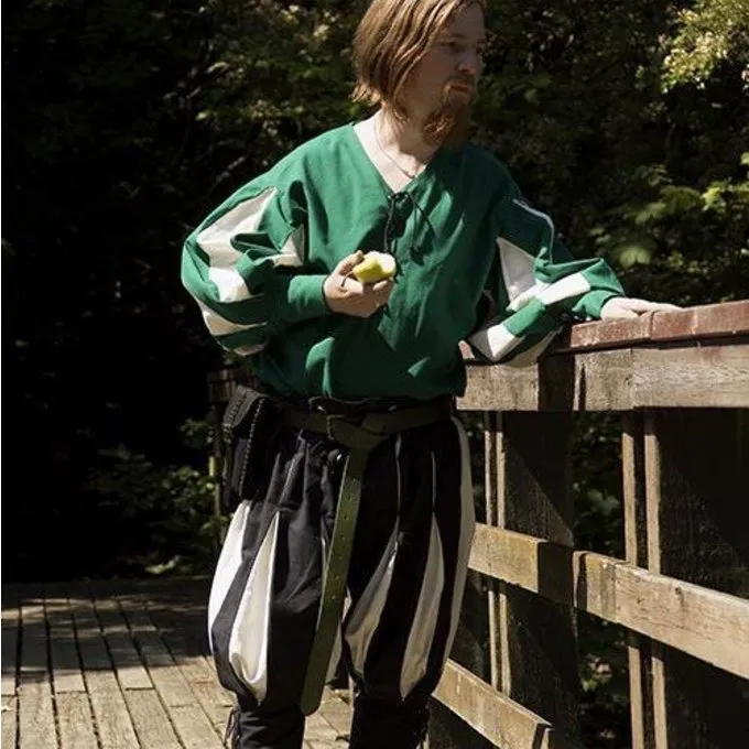 Epic Armoury Landsknecht Shirt, Green/ White 3 Epic Armoury Landsknecht Shirt, Green/ White - Image 3