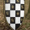 Epic Armoury LARP Checkered Shield White/black/gold