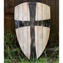 Epic Armoury LARP Kite Shield Black Cross -Medieval Clothing Sales Store larp kite shield black cross 2