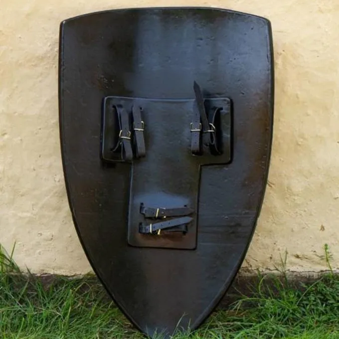 Epic Armoury LARP Kite Shield Wood With White Cross 2 Epic Armoury LARP Kite Shield Wood With White Cross - Image 2