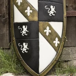 Epic Armoury LARP Lion Shield White/black/gold