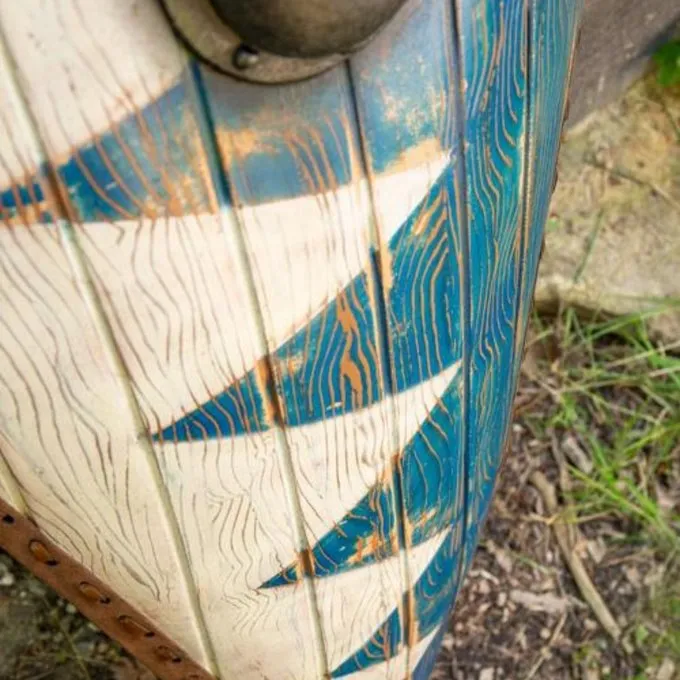 Epic Armoury LARP Norman Shield Blue-white 5 Epic Armoury LARP Norman Shield Blue-white - Image 5