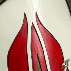 Epic Armoury LARP Red-white Elven Shield, 120 X 55 Cm -Medieval Clothing Sales Store larp red white elven shield 120 x 55 cm 1