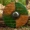 Epic Armoury LARP Round Shield, Green-wood 70 Cm